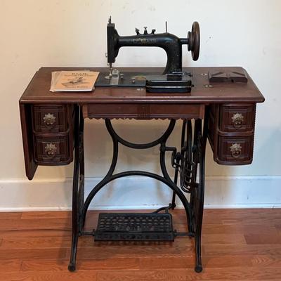 Antique New Home Pedal Sewing Machine + More