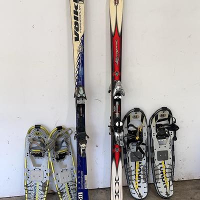 His And Hers Skis And Snowshoes