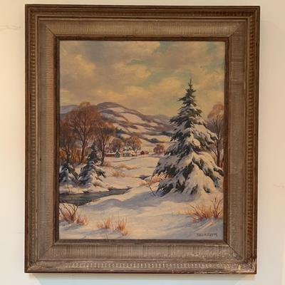 Framed Landscape By Fred W Egger
