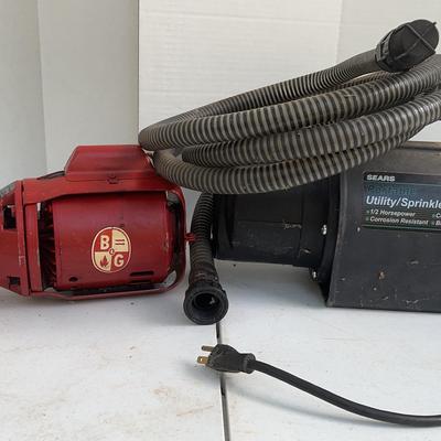 Bell & Gossett Series 100 NFI Circulator Pump and Sears Portable Utility/Sprinkler Pump
