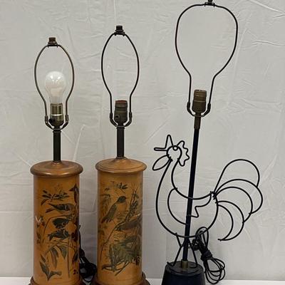 Rooster & Bird Table Lamps