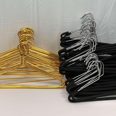 Gold And Black Closet Hangers 
