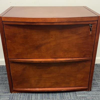 Wood Lateral File Cabinet with Key