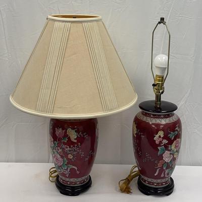 Floral Porcelain Table Lamps (2)