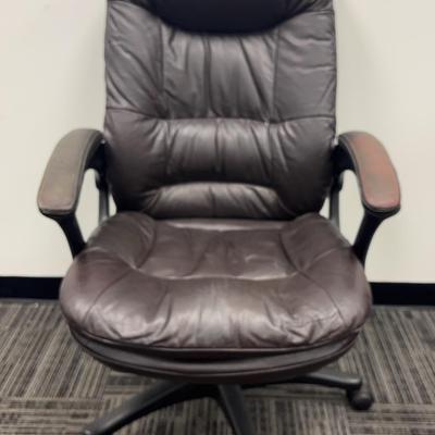 Leather Like Swivel Desk Chair by True Seating Concepts