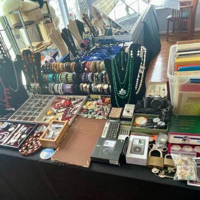 Costume jewelry, much of which contains semi-precious stones