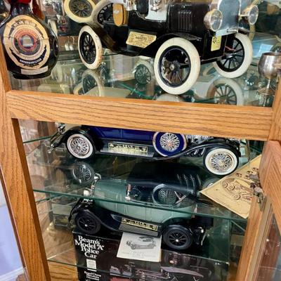 Vintage whiskey decanter collection 