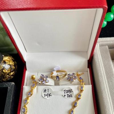 Tanzanite demi-parure