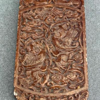 Chinese Carved Hetian Jade Playing Boys Plaque