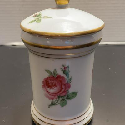 Vintage Hand Painted & Numbered Porcelain Jar By Alka Kunst