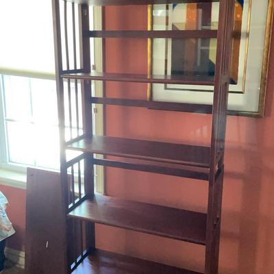 Wood Folding Sectional Bookcase 