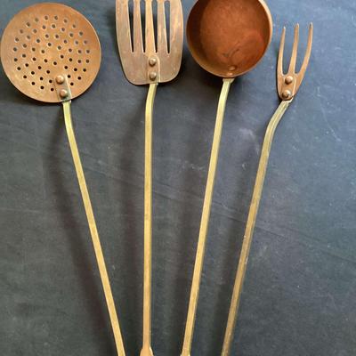 Vintage Copper & Brass Utensils (4)