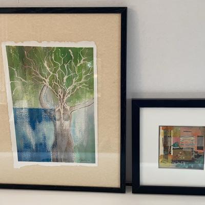 Pair Of Framed And Signed Watercolors
