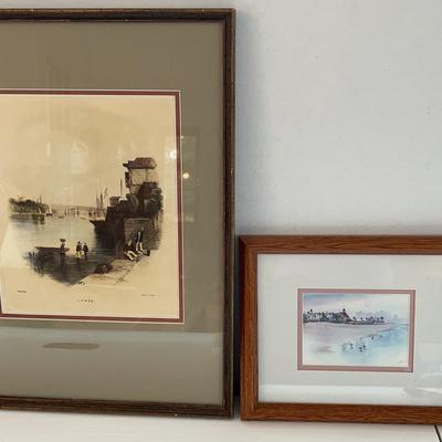 Pair of Framed & Signed Beachside Prints