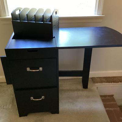 Black Drop Leaf Desk