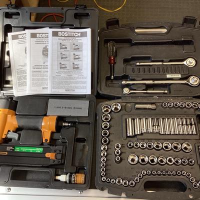 Bostich Nail Gun & Husky Socket Set