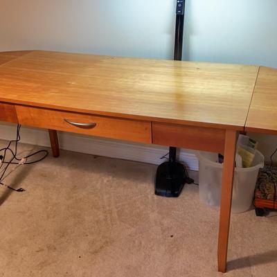 Large Wooden Dropleaf Desk
