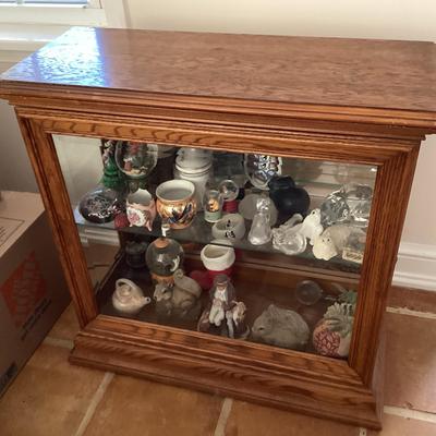 Wood & Glass Curio Cabinet 