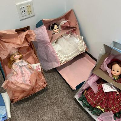 Sale Photo Thumbnail #254: Vintage Madame Alexander dolls in original packaging and boxes. Original prices tags intact.  $40 each. 