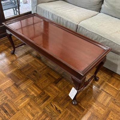 Sale Photo Thumbnail #100: Kittinger mahogany stretcher base coffee table $165