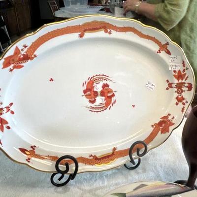 Sale Photo Thumbnail #354: Meissen porcelain Dragon Red platter $395 