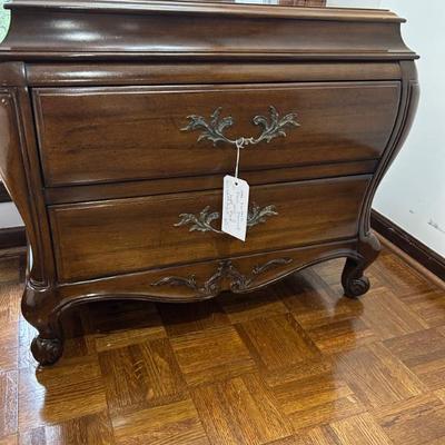 Sale Photo Thumbnail #195: Pair of these mid century French provincial nightstands available. This one is priced at $165. In great vintage condition. 