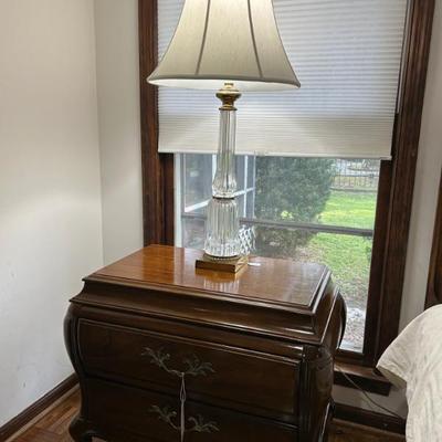 Sale Photo Thumbnail #211: Matching nightstand by White Furniture Co.  This one is priced at $150 with very faint finish fading on top. 