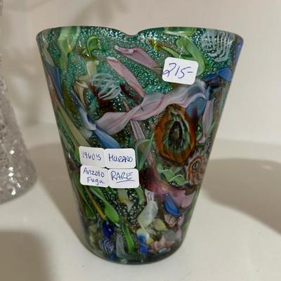 Sale Photo Thumbnail #56: Rare 1960s Murano vase $215. No chips. 