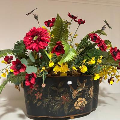 Sale Photo Thumbnail #41: Hand painted includes flower arrangement. $68