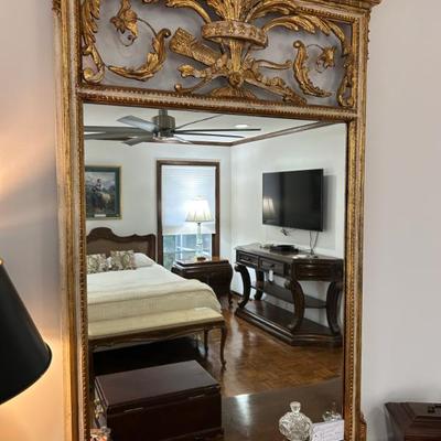 Sale Photo Thumbnail #169: Hand carved French Trumeau mirror. Louis XVI style. $525. 