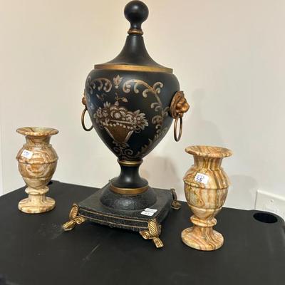 Sale Photo Thumbnail #261: Hand painted urn $38