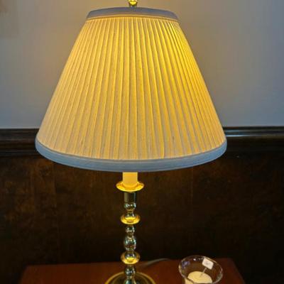 Sale Photo Thumbnail #97: Baldwin Brass candlestick lamp. $95. 