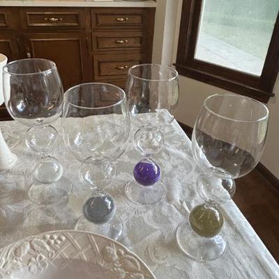 Sale Photo Thumbnail #326: Unique hourglass wine glasses. $32 for the set of 4. 