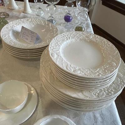 Sale Photo Thumbnail #321: New Mikasa English Countryside. 8 dinner plates $64. 7 salad plates $42. 6 bowls $42. 