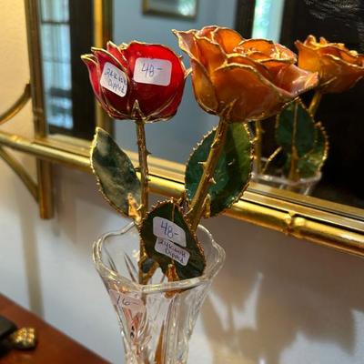 Sale Photo Thumbnail #115: 24k gold dipped roses. $48 each. 