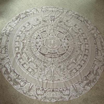 Sale Photo Thumbnail #465: Aztec Calendar lace tablecloth!