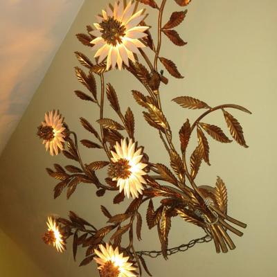 Sale Photo Thumbnail #83: Italian floral metal wall sconce
