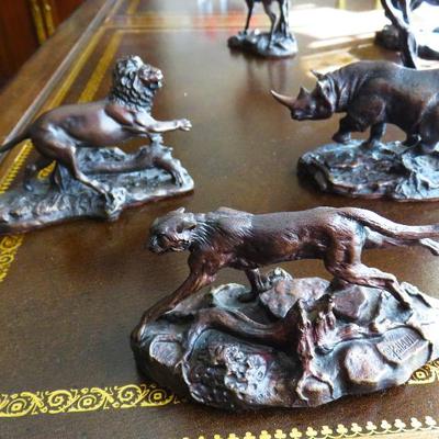 Sale Photo Thumbnail #344: Franklin Mint bronze African animals