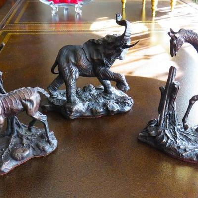 Sale Photo Thumbnail #345: Franklin Mint bronze African animals