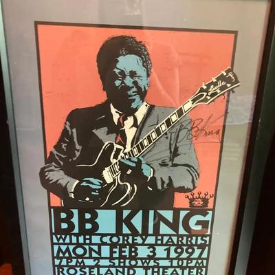 B.B. King Concert Poster – Roseland Theater, Portland (Signed, Framed, 1997)