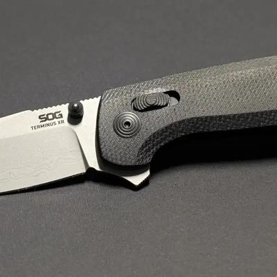 SOG Terminus XR Cryo Damascus Folding Knife