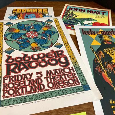 Lot of 5 Roseland Theater Concert Posters – Bob Weir, Toots & the Maytals, John Hiatt, The Donnas, R