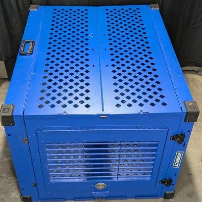 Impact Collapsible Dog Crate – Heavy-Duty Aluminum Kennel, Blue