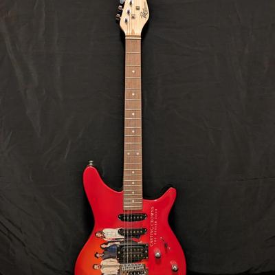 Casting Crowns "The Healer Tour" Custom Red Electric Guitar – Band Graphic Design