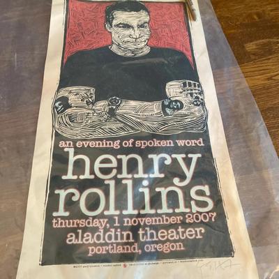 Henry Rollins "An Evening of Spoken Word" Poster – Aladdin Theater, Portland OR, November 1, 2007
