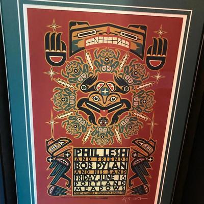 Phil Lesh & Friends / Bob Dylan Concert Poster – Portland Meadows, June 16 (Signed, Framed)