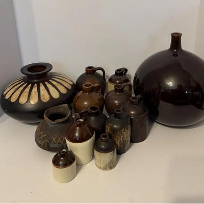 Collection of Vintage Ceramic Jugs and Pottery Vases