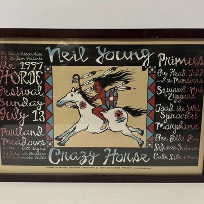 1997 HORDE Festival Framed Poster – Neil Young & Crazy Horse