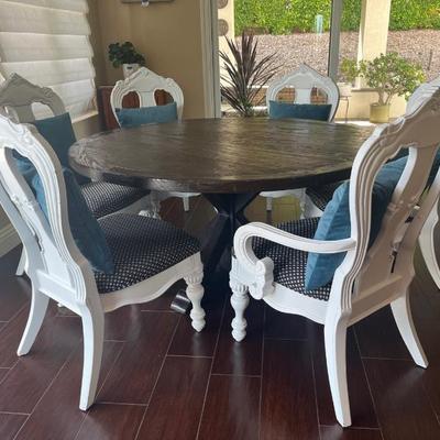 Ha127 country french dining table and chairs