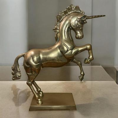 Carnat International Mythical Brass Unicorn (17 Inch)